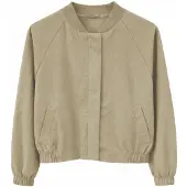 Mazine - Women's Short Cotton Bomber - Freizeitjacke Gr L beige