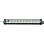 Brennenstuhl Premium-Line Steckdosenleiste 10-fach schwarz/lichtgrau 3m H05VV-F 3G1,5, 1951500100