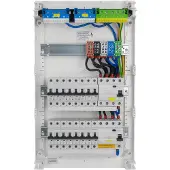 Doktorvolt Sicherungskasten Aufputz Verteilerkasten 3-reihig 36 Module 14xMCB 2xRCCB VDE verdrahtet Verteilerschrank mit Sicherungen 515x305x96,5mm Hager Hohlwand Verteiler Abzweigklemmen DV-6333-NT