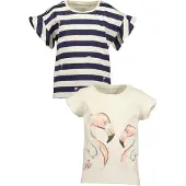 Blue Seven T-Shirt "T-Shirts 2 PACK", Mädchen, Gr. 122, bunt (m001, multipack 1), 100% Baumwolle, normal, Rundhals, Shirts T-Shirt