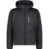 CMP Herren Softshell Jacke Zip Hood 3A01787N-M-17N 48 - Asphalt Melange-Nero - 48