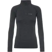Falke Damen Langarmshirt Wool-Tech, XS, Schwarz, Uni, Schurwolle