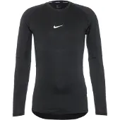 Nike Herren Langarmshirt Pro Dri-FIT Tight FB7919-010 L - Black/White - L