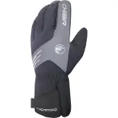 Chiba Winter-Fahrradhandschuhe Thermo Plus (Oberhand aus winddichtem Stretch-Fabric) schwarz - 1 Paar