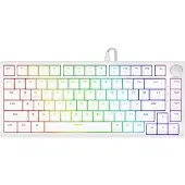 Savio ASTRAL WHITE JADE, 75%, Kabelgebunden, USB, QWERTY, RGB-LED, Weiß