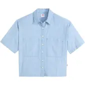 Levi's Harlie Short Sleeve Cropped Shirt Größe: L | Business hemden Outlet | Damen