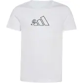 Adidas T-Shirt SPORTSWEAR "JUNIOR GIRLS MIT TIERMOTIV", Mädchen, Gr. 140, weiß, Obermaterial: 100% Baumwolle, normal, Rundhals, Shirts T-Shirt