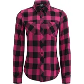 Urban Classics Turnup Checked Flanell Langarmhemd