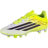 Adidas Fußballschuh PERFORMANCE "F50 CLUB FG/MG KIDS", Kinder, Gr. 31, gelb (team solar gelb 2, core schwarz, lucid rot), Synthetik, Textil, Schuhe Fußballschuh, für viele verschiedene Böden geeignet