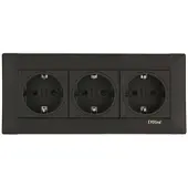 Schulte elektrotechnik Einbausteckdose Küche EVOline Frame Dock 3-fach Küchensteckdose Einbau