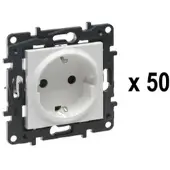 Legrand 864193 Niloe Step Bigbox 50 X Steckdose Steckkl. erh. Berührungsschutz Farbe Ultraweiß