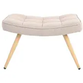 By Living Hocker Uta Beige Webstoff