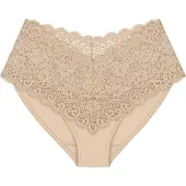 Triumph Slip "Amourette Maxi", Damen, Gr. 36, beige (natur), Microfaser, Obermaterial: 83% Polyamid, 17% Elasthan, Unterhosen Slip, Stretch-Spitze, Topseller