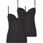Nina von c. BH-Hemd NINA VON C. "2er Pack BH Hemdchen Secret", Damen, Gr. 75, Cup B, schwarz (schwarz schwarz), Obermaterial: 95% Polyamid PA. 5% Elasthan EL., BHs BH-Hemd