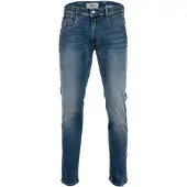 Replay Slim-fit-Jeans "Anbass", Herren, Gr. 32, Länge 32, blau (medium blau 990), Denim/Jeans, Obermaterial: 91% Baumwolle, 6% Elastomultiester, 3% Elasthan, slim fit normal, Jeans Slim-fit-Jeans