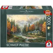 Schmidt Spiele 58784 Thomas Kinkade Herbstabend Puzzle, 1.000 Teile, 1000 Stück(e), Landschaft, 12 Jahr(e)