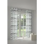 Wirth Vorhang "Berlare", grün (mint), B:132cm H:235cm, Jacquard, Baumwolle, Polyester, Gardinen, Vorhang