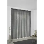 Wirth Vorhang "Sunday", grau (dunkelgrau), B:142cm H:205cm, Jacquard, Baumwolle, Polyester, Gardinen, Vorhang, nach Maß