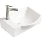 Mexen Mista Aufsatzwaschbecken rechts 40 x 28 cm, weiß - 22174000R