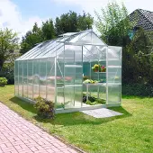 KONIFERA Gewächshaus "Calisto 11500", silber (silberfarben), B:254cm T:441cm, Gewächshäuser, Gewächshaus