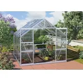 KONIFERA Gewächshaus "Calisto 6700", silber (silberfarben), B:257cm T:258cm, Gewächshäuser, Gewächshaus