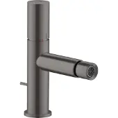 Hansgrohe AXOR Uno Einhebel-Bidetmischer, Zerogriff, Zugstangen-Ablaufgarnitur, 45200340, Farbe: Brushed Black Chrome