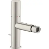 Hansgrohe AXOR Uno Einhebel-Bidetmischer, Zerogriff, Zugstangen-Ablaufgarnitur, 45200800, Farbe: Stainless Steel Optic