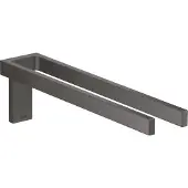 Hansgrohe AXOR UNIVERSAL Rectangular Handtuchhalter, Metall, doppelt, fest, Länge 380mm, 42622340, Farbe: Brushed Black Chrome