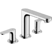 Hansgrohe Rebris S 3-Loch Waschtischarmatur 110, mit Ablaufgarnitur, chrom, Ausladung 134 mm, 72530000