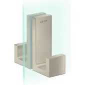 Hansgrohe AXOR UNIVERSAL Rectangular Duschtürgriff, 6-12mm Glasdicke, Metall, 42639820, Farbe: Brushed Nickel