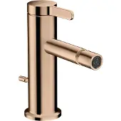Hansgrohe AXOR One Einhebel-Bidetmischer mit Zugstangen-Ablaufgarnitur, Ausladung 113mm, 48210300, Farbe: Polished Red Gold