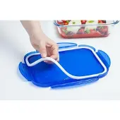 Pyrex 5er-Set Lunchboxen – – Cook & Go – Glas – Rechteckig – Luftdichter Deckel – 0,8 l