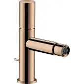 Hansgrohe AXOR Uno Einhebel-Bidetmischer, Zerogriff, Zugstangen-Ablaufgarnitur, 45200300, Farbe: Polished Red Gold