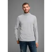 Bruno Banani Rollkragenshirt , Herren, Gr. 3XL (64/66), grau (dunkel grau meliert), Obermaterial: 85% Baumwolle, 15% Viskose, Basic, normal, Shirts Rollkragenshirt, auch zum Unterziehen, Topseller