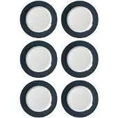 Ritzenhoff & Breker Frühstücksteller "Dessertteller Doppio ø 20 cm 6er Set", grau (anthrazit), L:20cm, Speiseteller, Frühstücksteller
