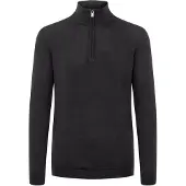 !Solid Strickfleece-Pullover SOLID "Strickpullover SDAnsgar", Herren, Gr. M, grau (dunkelgrau melange), Obermaterial: 100% Baumwolle CO., Pullover Strickfleece-Pullover