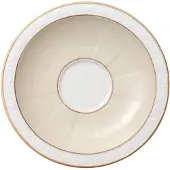 Villeroy & Boch Untertasse "Frühstücksuntertasse Ivoire ø 18,5 cm weiß-gold", bunt (weiß, gold), L:18,5cm, Speiseteller, Untertasse