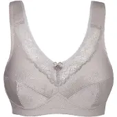 Susa Entlastungs-BH "Entlastungs BH ohne Bügel Basic", Damen, Gr. 100, Cup E, lila (frosty lavender), Stoff, Obermaterial: 55% Polyamid PA. 39% Baumwolle CO. 6% Elasthan EL., BHs Entlastungs-BH
