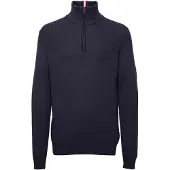 FQ1924 Strickfleece-Pullover "Strickpullover FQKyle", Herren, Gr. L, blau (salute), Obermaterial: 95% Baumwolle CO. 5% Polyamid PA., Pullover Strickfleece-Pullover