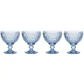 Villeroy & Boch Sektglas "Sektschalen Boston Coloured 398 ml 4er Set", blau, 4 tlg., Glas, Trinkgefäße, Sektglas