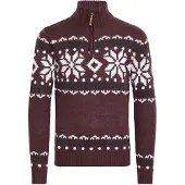 !Solid Troyer SOLID "Troyer SDNorwin", Herren, Gr. L, rot (wine r mel), Obermaterial: 100% Polyacryl PAN., Pullover Troyer
