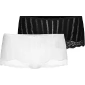 Calida Slip "Slip Panty Etude Toujours Low Cut 2P 2er Pack", Damen, Gr. 36-38, bunt (weiß, schwarz), Obermaterial: 95% Baumwolle CO. 5% Elasthan EL., Unterhosen Slip