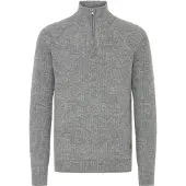 Indicode Troyer "Troyer IDBratram", Herren, Gr. L, grau (grau mix), Obermaterial: 58% Polyacryl PAN. 32% Polyester PES. 7% Wolle mw. 3% Elasthan EL., Pullover Troyer