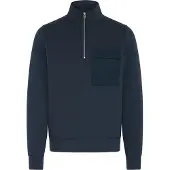 Casual Friday Troyer "Longsweatshirt CFRo", Herren, Gr. XL, blau (schwarz navy), Obermaterial: 80% Viskose CV. 13% Polyester PES. 7% Elasthan EL., Pullover Troyer
