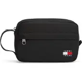 Tommy Hilfiger Kulturbeutel TOMMY JEANS "TJM ESS DAILY WASHBAG", Gr. B/H/T: 21cm x 14cm x 8cm, schwarz, Textil, Taschen Kulturbeutel, Unisex Minibag, Hygienebeutel mit praktischer Handschlaufe