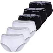Marc O'Polo Panty "Panty 6er Pack", Damen, Gr. M, bunt (weiß, schwarz), Obermaterial: 95% Baumwolle CO(Bio). 5% Elasthan EL., Unterhosen Panty