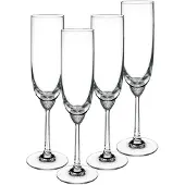 Villeroy & Boch Champagnerglas "Champagnergläser Octavie 160 ml 4er Set transparent", bunt (transparent), Glas, Trinkgefäße, Champagnerglas