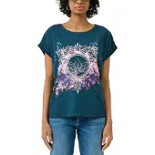 QS Rundhalsshirt mit großem Print