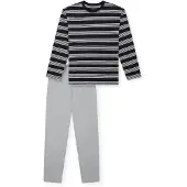 Schiesser Schlafanzug "Pyjama Teens Nightwear", Herren, Gr. 140, schwarz (schwarz, grau), Obermaterial: 100% Baumwolle CO., Homewear-Sets Schlafanzug