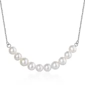 Ailoria Perlenkette "Halskette MIYAKO", Damen, silber, Halsketten Perlenkette